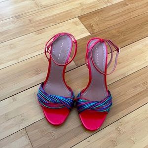 Zara Patent Leather Multi colored Sandals